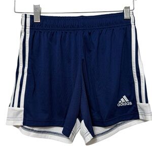 *NWT* Adidas Athletic Navy Blue Three Stripe Boys Soccer Shorts Size XS (4-6)